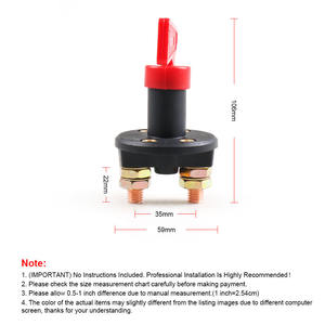 Interruptor de Desconexión de Energía Automático Directo de Fábrica, Interruptor Principal a Prueba de Fugas, Tipo Giratorio con Interruptor de Desconexión de Batería de Cuatro Orificios - Product Image 4