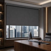 Stores à enroulement modernes en tissu sur mesure avec chaîne à billes manuelle et protection UV pour chambres d'hôtel et villas