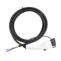Câble de recharge pour VE TIMEYES ST-E402M-7KW-3M, nouveau type 1 TPU, 7KW, 32A, 220V, blanc, IP65, étanche, monophasé, personnalisable, CE