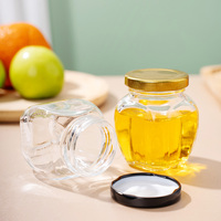 Bocaux de conservation alimentaire carrés en verre transparent de qualité supérieure 100 ml avec couvercles métalliques hermétiques à vis pour confiture, gelée, pouding