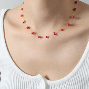 Collares de Verano para Mujer Bingxin Jewelry, con Cuentas Cristianas, Forma Geométrica, Turquesa, Cristal Natural, Piedras de Color Caramelo - Product Image 6