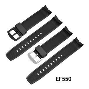Correas de Reloj de Silicona con Logotipo Personalizado y Hebilla Metálica para <span class=keywords><strong>Casio</strong></span> EF550 <span class=keywords><strong>EF</strong></span>-550 - Product Image 6