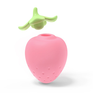 Nuevo Vibrador Pequeño con Forma de Fresa, con Cubierta Antipolvo, Forma Oculta, Resistente al Agua IPX7, de Silicona - Product Image 5