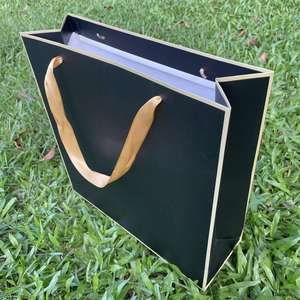 Bolsa de Papel Ecológica, Reutilizable, Resistente a la Humedad, para Regalos y Compras, con Logotipo Personalizado, Diseño de Lujo, Venta al Por Mayor - Product Image 1