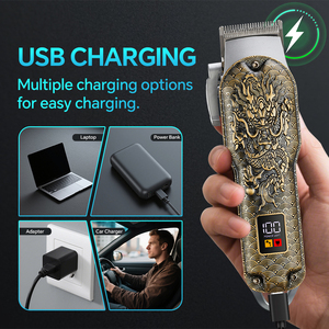 Set di Tagliacapelli Elettrico Ricaricabile con Display LED, Nuovo Modello di Trimmer per Uso Domestico e Alberghiero - Product Image 2