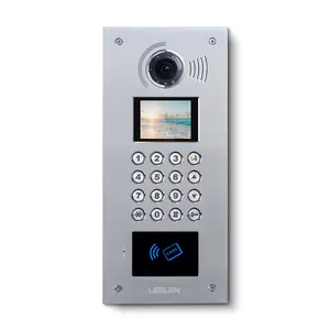 LEELEN interfone com fio para vários apartamentos, interfone com vídeo, sistema de intercomunicação IP Model10 e V32A, controle de acesso