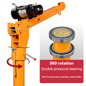 Grúa Pequeña Montada en Vehículo Bibo Yucheng Amarilla de 1.5t (12000lbs) 12v con Rotación de 360 Grados, 1 Año de Garantía de Fábrica - Product Image 2