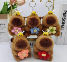 Llavero de Peluche de Capibara DHF, Adorable Animal de Peluche, <span class=keywords><strong>Mini</strong></span> Colgante, Regalo para Niños, Muñeco de Capibara con Mochila de Tortuga y Papas Fritas - Product Image 6