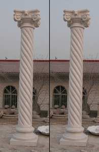 Piliers de marbre de nature de colonnes romaines blanches de conception moderne pour la décoration de mariage - Product Image 4