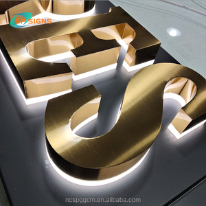 SP定制商店灯标志不锈钢亚克力背光正面字母3d板户外商务金属标志电子标志 - Product Image 3