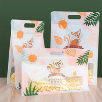 Sachet d'emballage plastique personnalisé avec impression de marque, anti-odeur, toucher doux, à fermeture éclair, pour café, noix, bonbons et aliments