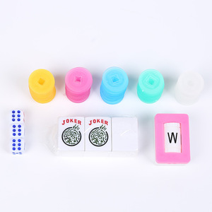 Customized 160 4-layer American logo melamine ivory white American <b>Mahjong</b> <b>set</b> eco-friendly <b>mahjong</b> acrylic <b>mahjong</b> tiles - Product Image 4