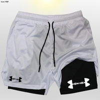Shorts de sport tricotés pour hommes à taille haute avec cordon de serrage, séchage rapide, respirants, pour l'entraînement, la course et la plage en été