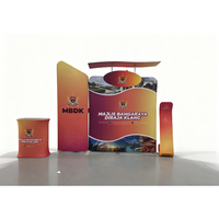 Impresión de logotipo personalizado Herramienta de configuración rápida Gratis 10x10 Marco de aluminio Tela elástica Soporte de exhibición Cabina de feria comercial portátil