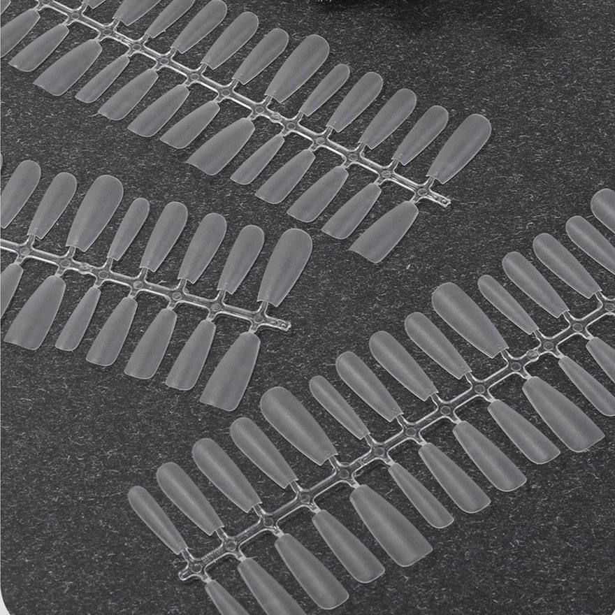 300pcs /bag Matt Clear Press on Nail Tips Full Cover XS/S/M/L Base False Artificial Nails Supplier Bag Transparent Nails