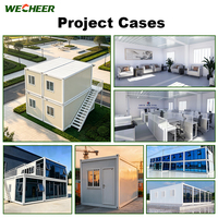 Wecheer Maison Conteneur Pliante en Acier Extensible Moderne, Installation Rapide, Bâtiment Préfabriqué pour Garde-chalet de Chantier