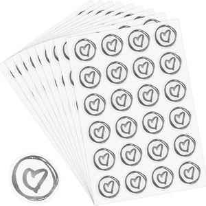 Heart Shape Gold Foil Seals For <b>Wedding</b> Gift Decorations Diy <b>Stickers</b> Circle Pattern Plastic Hot Fix Labels - Product Image 4