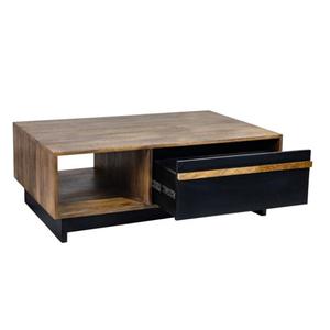 Table basse Oxberg en noir et naturel, table basse multifonction moderne pour salon, vente en gros - Product Image 5