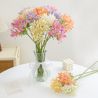 Fleurs artificielles de niche pour photographie de mariage, aménagement paysager, décoration intérieure, ornements, Agapanthus africain, fleur artificielle unique