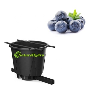 Vente en gros de pots de bleuets pour l'extérieur Serre de jardin Jardinière de bleuets Pots de pépinière en plastique noir blanc en terre cuite - Product Image 1
