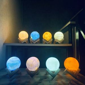Lámpara de mesa con impresión 3D de 8 planetas para niños, luz led táctil de noche con forma de luna, regalo - Product Image 4