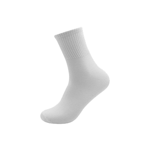 Eccellente all'ingrosso colore bianco solido equipaggio sportivo calze Casual tessuto di cotone a maglia per l'esportazione - Product Image 4