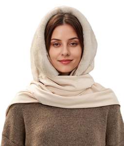 Elegante Bufanda con Capucha de Piel Sintética de Visón para Mujer, Suave y Transpirable, Calentador de Cuello de una Sola Pieza para Actividades al Aire Libre, Ecológico - Product Image 5