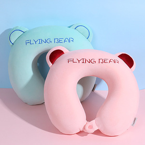 Almohada en forma de U de espuma viscoelástica Coperun de 29x29x9 cm, soporte portátil para el cuello para viajes y uso en la oficina - Product Image 5
