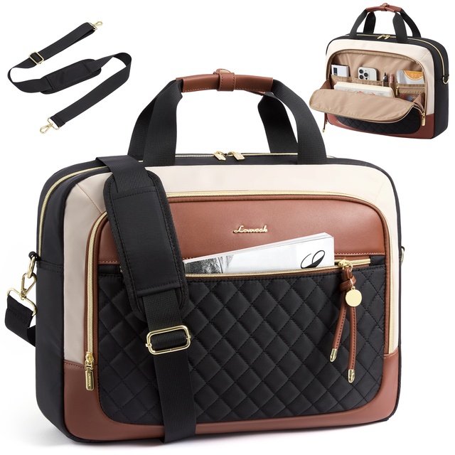 Lovevook Wholesale Hot Sale 15.6 Inch Laptop Briefcase Ladies Fashion Canvas Shoulder Bags Large Capacity Women Laptop Bags