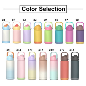 IDEA GIFT Custom Logo Insulated Water Bottles Heat Transfer BPA-Free <b>Double</b>-<b>wall</b> Stainless Steel Tumblers Drink cup for kids - Product Image 2