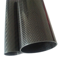 Tube en fibre de carbone, diamètre extérieur 7-32mm, tube rond en fibre de carbone pour avions modèles modifiés, tiges de cerf-volant