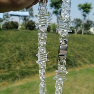 Nuovo arrivo Punk in metallo catenina catenina di sicurezza gioielli in acrilico esagerato collana a catena spessa regalo per le donne - Product Image 3