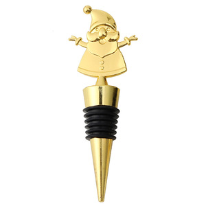 Christmas <b>Wine</b> Stopper Set Metal Santa Claus Reindeer Bird Gingerbread Man Bottle Seal Christmas Gift Decor - Product Image 5