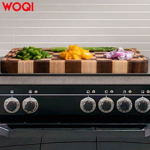 Planche à découper rectangulaire durable de luxe écologique WOQI, 1,4'' d'épaisseur, en bois d'alstonia, multifonctionnelle pour les cuisines, les charcuteries, les boucheries - Product Image 6