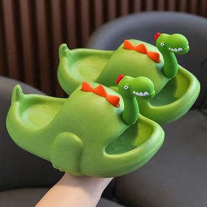 Vente chaude 3D <span class=keywords><strong>Dinosaure</strong></span> Motif pour Pantoufles Nouveau Design Intérieur Extérieur Décontracté pour Pantoufles pour Hommes Femmes Anti-Glissant PVC - Product Image 2