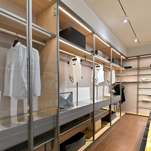 <span class=keywords><strong>Armadio</strong></span> Guardaroba in Alluminio con Ante in Vetro Struttura Autoportante per Cabine <span class=keywords><strong>Armadio</strong></span> di Design per Interni di Ville di Lusso - Product Image 3