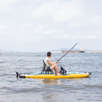 Canoë de pêche gonflable tendance 2026, kayak à pédales portable et pliable pour la pêche et les loisirs