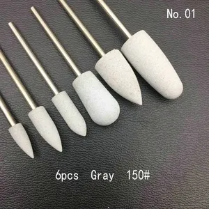 Juego de 6 fresas de silicona de goma para manicura, pulidor flexible para máquina, herramientas eléctricas para uñas. - Product Image 3
