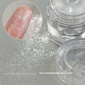 Poudre de lune blanche pour nail art, nouvelle version améliorée, effet cristal, super brillante, effet miroir, poudre aurora pour nail art - Product Image 5