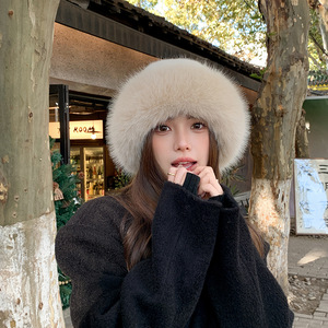 Otoño Invierno cálido Mongolia Imitación Piel pescador personaje sombrero transpirable impermeable felpa protección para los oídos Joker Baotou 100% - Product Image 4