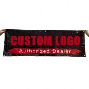 Promosi Desain bebas kustom cetak Scrim spanduk vinil-54 "X 150" Gloss mobil Eco pelarut spanduk vinil kustom - Product Image 1