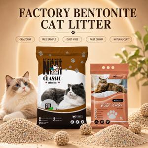 Hot Selling 2026 Eco-Friendly Classic Cat Litter <b>Sand</b> Clumping Bentonite Low Dust Quick Clumping Odor Control for Pet Supplies - Product Image 1