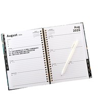 Agenda hebdomadaire 2027 à spirale A5, carnet de notes personnalisé, cadeau transfrontalier