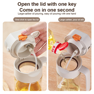 Nuovo Design 2-in-1 <span class=keywords><strong>Charles</strong></span> 600ml Dispenser Spray per Olio e Aceto in Vetro Riutilizzabile Ecologico Riciclabile con Accessori in Silicone per Cucina - Product Image 2