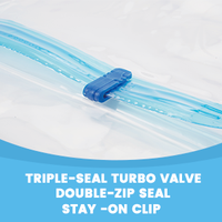 Vente en gros Sac de compression sous vide en plastique Emballage de vêtement transparent Sacs scellés sous vide pour vêtement à fermeture éclair pour voyage