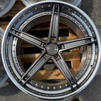 Jantes forgées sur mesure en 2 parties, à déport profond, 18, 19, 20, 22 pouces, 5x114.3, 5x120, avec lèvre polie, gris chromé, pour E63s GTR