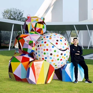 Variadas esculturas personalizadas de fábrica, Decoración de mesa, torre de <span class=keywords><strong>tamaño</strong></span> <span class=keywords><strong>real</strong></span>, escultura de estatua de Elk Jazz - Product Image 4