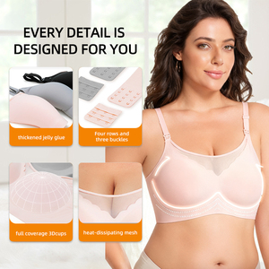 Soutien-gorge de maternité sans couture à bretelles réglables minces avec fermeture dorsale de qualité supérieure soutien-gorge d'<span class=keywords><strong>allaitement</strong></span> post-partum à vendre - Product Image 3
