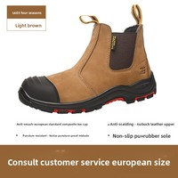 Chaussures de travail de sécurité aux normes européennes pour hommes Chaussures de protection isolées à enfiler avec bout composite anti-écrasement et anti-crevaison