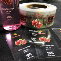 Autocollants transparents à impression imperméables, étiquettes de cosmétique auto-adhésives avec Gel Aloevera, pour bouteilles en animaux domestiques, pièces